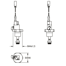 KWC Oberteil, für. Magnet-druckspüler DN20, mit Magnetaufsatz, 24 VDC, 2000104418
