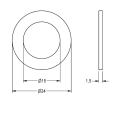KWC Dichtung, 24x15x1, 5 mm, 2000104654