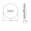 KWC Firmenplakette, Grau, Logo, 2000104734