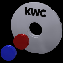 KWC Firmenplakette, Weiß, Farbstopfen, 2000104793