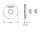 KWC Firmenplakette, Weiß, Farbstopfen, 2000104793