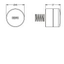 KWC Druckkappe, AQUALINE, DN20, Kunststoff Verchromt,...