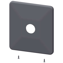 KWC Edelstahlabdeckplatte, 205x225 mm, Bohrung für Druckknopf, 2000104897