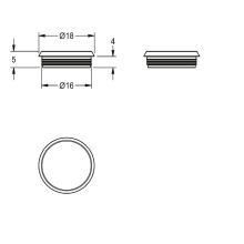 KWC Abdeckungen für. Wandhalter, Weiß, 2000104984