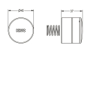 KWC Druckkappe, AQUALINE, DN20, Ganzmetall, 2000105097