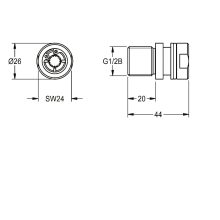 KWC Anschlussstutzen, Aquajet-slimline, 9 l, 2000105479