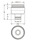 KWC Verschraubungsmutter, mit O-ringen, 2000105562