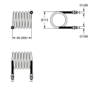 KWC Spiralschlauch, G1/4BxG1/4B, für Augendusche,...