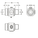 KWC Wassermengenregulierung, DN15, G1/2BxG1/2,...