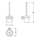 KWC Wc-bürstenhalter, MEDIUS, Edst, 115x340x140 mm,...