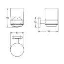 KWC Becherhalter, MEDIUS, Edst, 70x100x105 mm, AP,...
