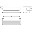 KWC Doppelhandtuchstange, MEDIUS, Edst, 600x122x220 mm,...