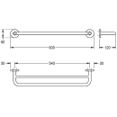 KWC Doppelhandtuchstange, FIRMUS, Edelstahl, 600x60x200...