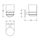 KWC Becherhalter, FIRMUS, Edelstahl, 70x103x105 mm, AP,...