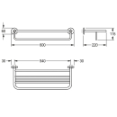 KWC Doppelhandtuchstange, FIRMUS, Edst, 600x115x220 mm,...