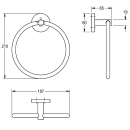 KWC Handtuchring, FIRMUS, Edelstahl, 187x210x65 mm, AP,...
