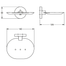 KWC Seifenablage, FIRMUS, Edelstahl, 140x60x125 mm, AP,...