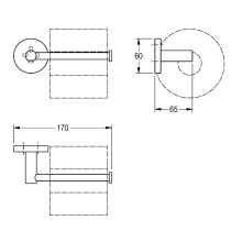KWC Ersatzrollenhalter, FIRMUS, Edelstahl, 170x60x65 mm, AP, Hochglanz