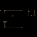 KWC Handtucharm, CUBUS, Edelstahl, 262x54x85 mm, AP,...