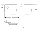 KWC Becherhalter, CUBUS, Edelstahl, 127x85x115 mm, AP,...