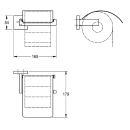 KWC Wc-rollenhalter, CUBUS, Edelstahl, 165x54x179 mm,...