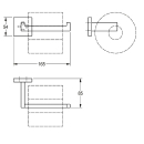 KWC Ersatzrollenhalter, CUBUS, Edelstahl, 165x54x85 mm,...