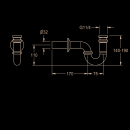 KWC Siphon, DN32, Chrom, 2000109124
