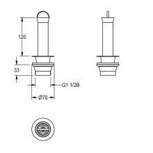 KWC Standrohrventil, WASHINO, Kunststoff, DN40, 2000109148