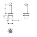 KWC Standrohrventil, WASHINO, Kunststoff, DN40, 2000109148