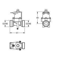 KWC Magnetventil, G3/4B, 6 VDC, 2000109416