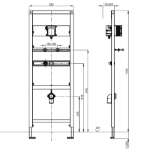 KWC Installationselement, AQUAFIX, für Edelstahlurinal, für Ur-spüler