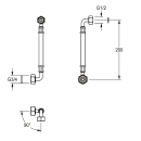 KWC Schlauch, G3/4xG1/2, 200 mm, DN10, S-form, 2030004881