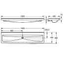 KWC Waschrinne, SOLX, MIRANIT, 1800x170x480 mm