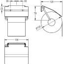 KWC Wc-rollenhalter, RODAN, Edelstahl, 135x130x25mm, Aufputz