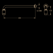 KWC Notduschkopf, DN20, Grün, 65 L/min, mit Wandarm