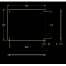 KWC Spiegel, HEAVY DUTY, Edelstahl, 490x390x7 mm,...