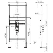 KWC Installationselement, AQUAFIX, für WT mit Standarmatur, Barrierefrei