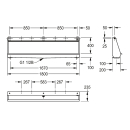KWC Reihenurinal, CAMPUS, Edelstahl V4A, 1800x515x235 mm,...