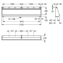 KWC Reihenurinal, CAMPUS, Edelstahl V4A, 2100x515x235 mm,...