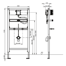 KWC Installationselement, AQUAFIX, für Keramikurinal, für Ur-spüler