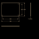 KWC Spiegel, HEAVY DUTY, Edelstahl, 390x290x7 mm,...