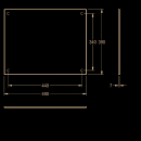 KWC Spiegel, HEAVY DUTY, Edelstahl, 490x390x7 mm,...