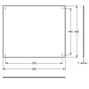 KWC Spiegel, HEAVY DUTY, Edelstahl, 590x490x7 mm,...