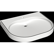 KWC Waschtisch, Variuscare, MIRANIT, 650x120x550 mm, Barr-frei, Farbstreifen