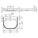 KWC Waschtisch, Variuscare, MIRANIT, 650x120x550 mm,...
