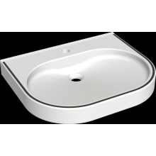 KWC Waschtisch, Variuscare, MIRANIT, 550x120x450 mm, Barr-frei, Farbstreifen