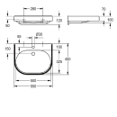 KWC Waschtisch, Variuscare, MIRANIT, 550x120x450 mm,...