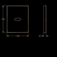 KWC Abdeckplatte, FLUSH-S, 120x150 mm, 2030021779