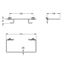 KWC Sackhalterung, RODAN, Edelstahl, 313x61x138 mm, Zum...