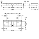 KWC Reihenwaschanlage, PRESTIGE, Edst, 2400x150x570 mm, 3...